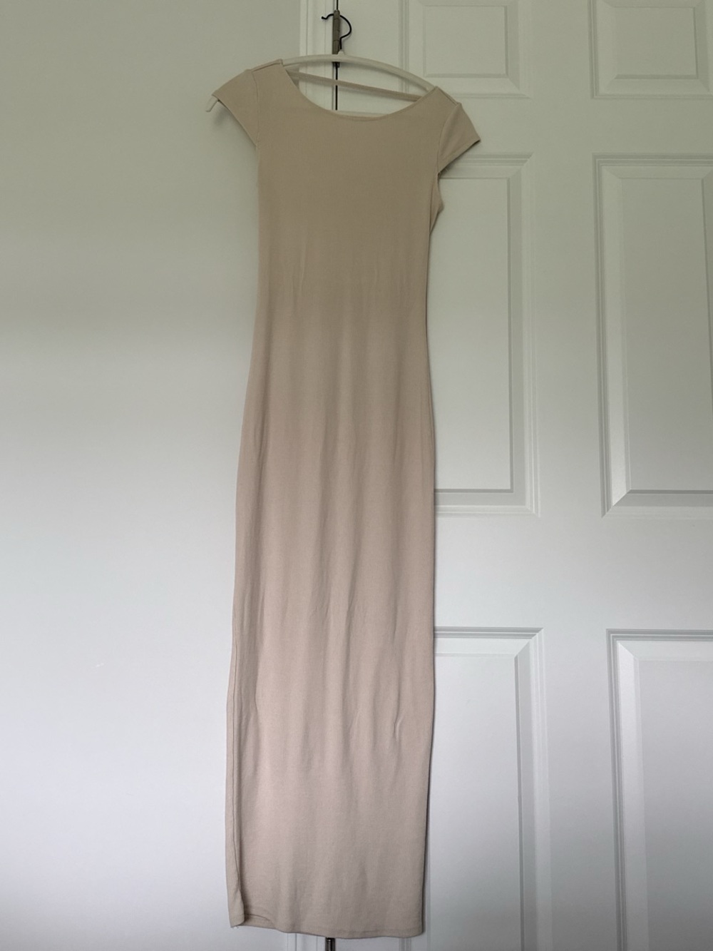 Garage Cream Cap-Sleeve Maxi Dress